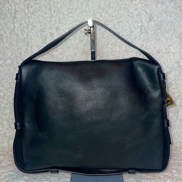 Bottega Veneta Leather Cradle Flap Small Shoulder Hand Bag Purse in Black - Picture 8 of 17